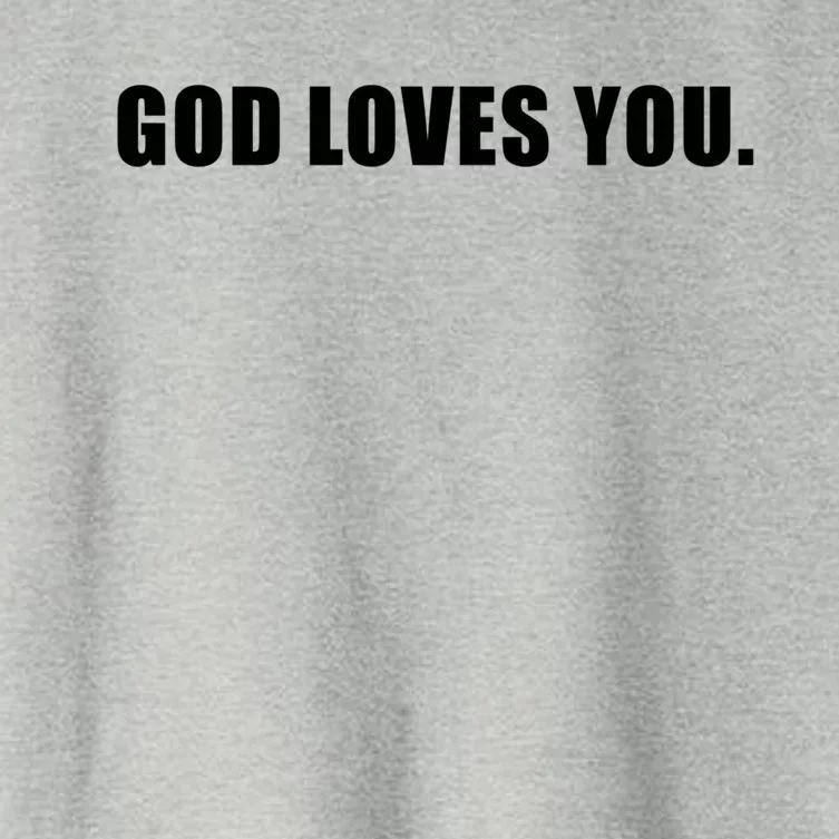 God Loves You Funny Christian Believer Novelty Bible Gift Women's Crop Top Tee