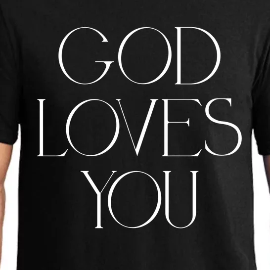 God Loves You Cute Gift Christian Cute Gift Religious Spiritual Meaningful Gift Pajama Set