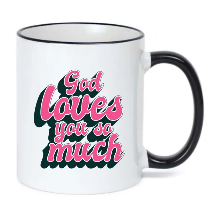 God Loves You So Much Christian Faith Message Jesus Loves U Gift Black Color Changing Mug