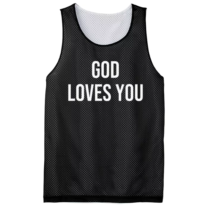 God Loves You Mesh Reversible Basketball Jersey Tank