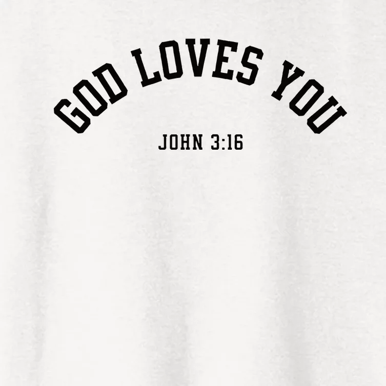 God Loves You John 316 Christian Inspirational Faith Based Women's Crop Top Tee