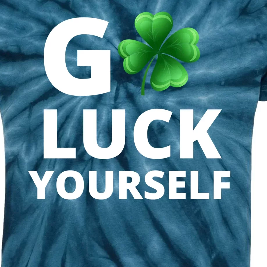 Go Luck Yourself Funny St Patricks Day Kids Tie-Dye T-Shirt