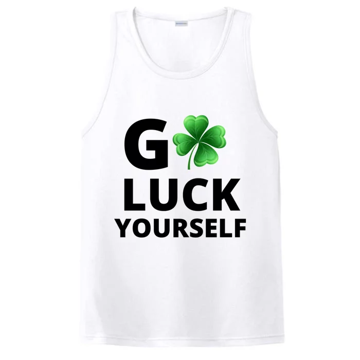 Go Luck Yourself Funny St Patricks Day Performance Tank