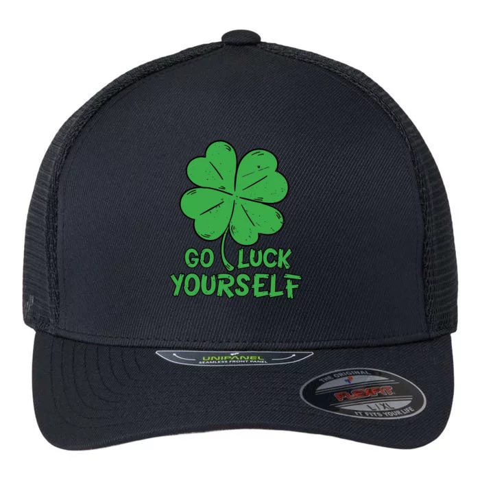 Go Luck Yourself Vintage St Patricks Day Flexfit Unipanel Trucker Cap