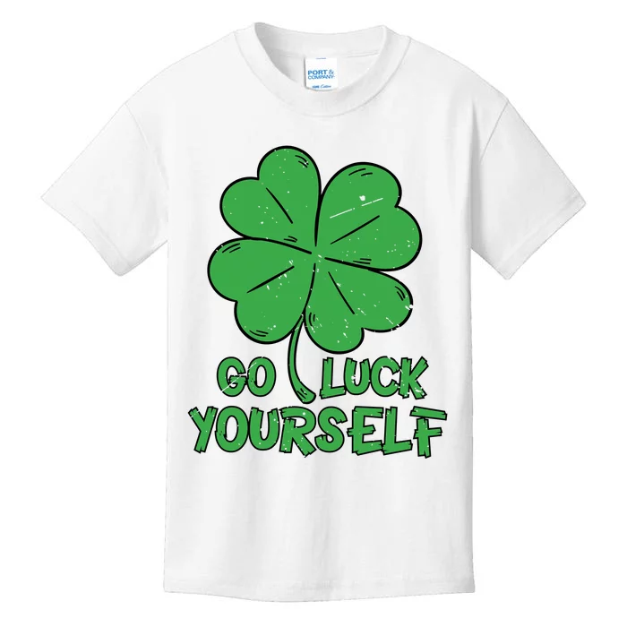 Go Luck Yourself Vintage St Patricks Day Kids T-Shirt