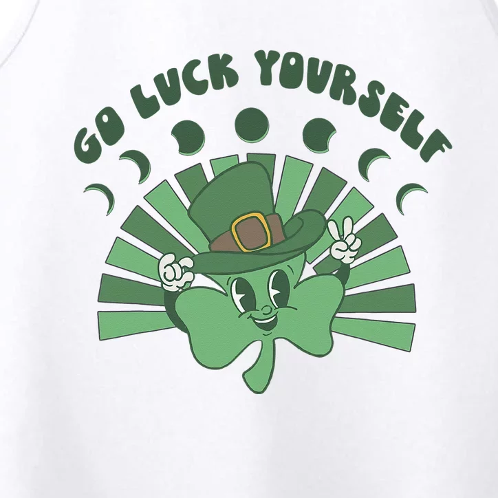 Go Luck Yourself St Patricks Day Lucky Clover Irish Performance Tank