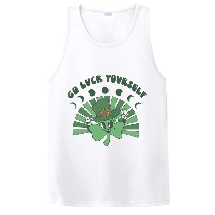 Go Luck Yourself St Patricks Day Lucky Clover Irish Performance Tank