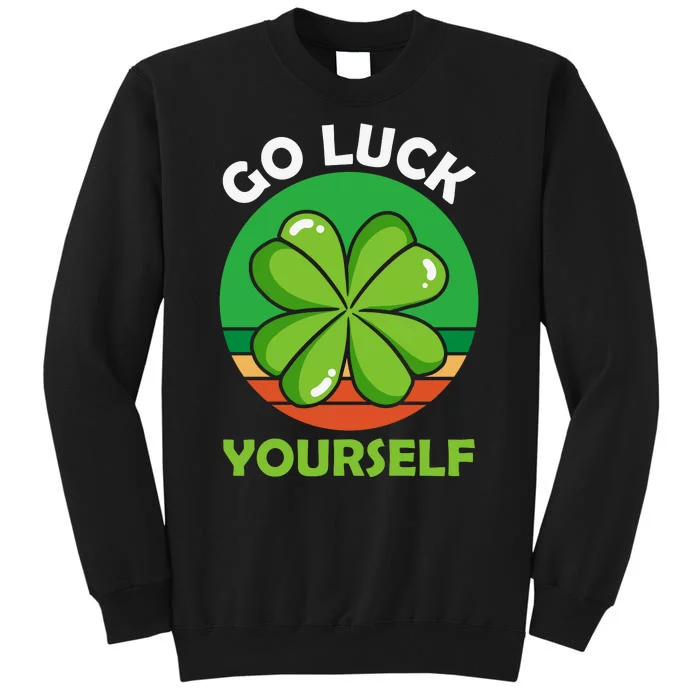 Go Luck Yourself Sunset Retro Clover Sweatshirt