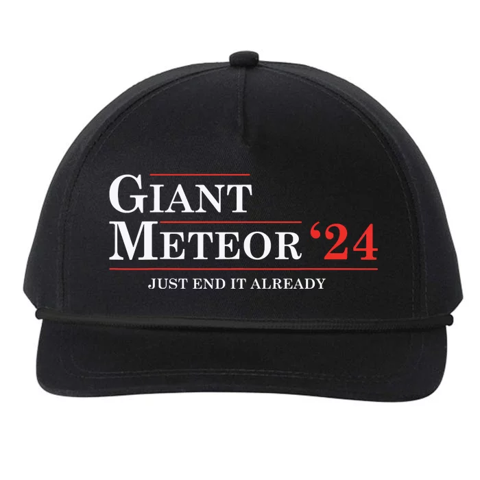 Giant Meteor 24 Election 2024 Funny Snapback Five-Panel Rope Hat