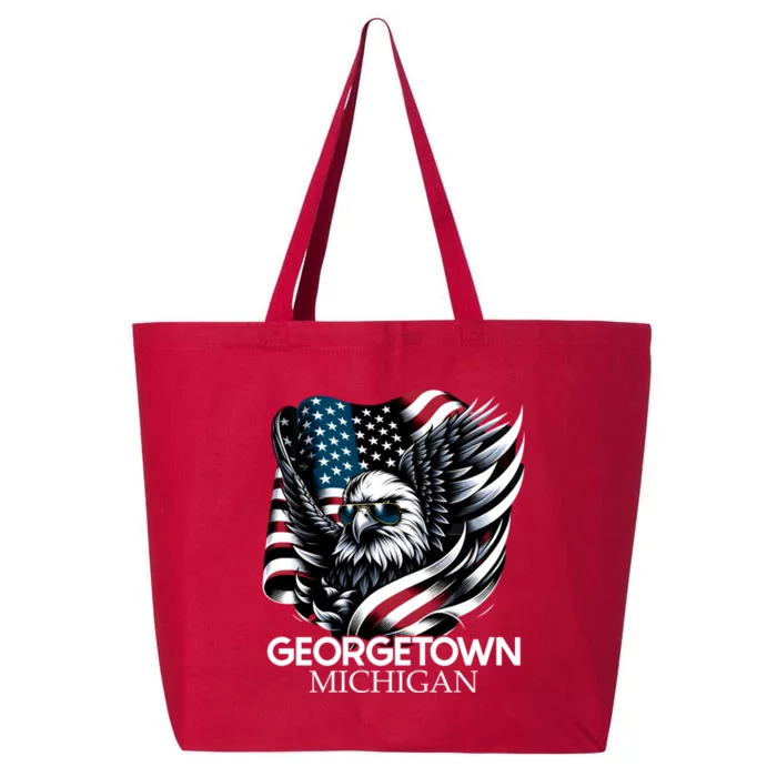 Georgetown Michigan 4th Of July Usa American Flag Gift 25L Jumbo Tote