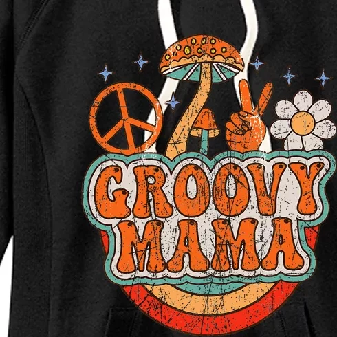 Groovy Mama 70s Aesthetic Nostalgia 1970S Retro Mom Women's Fleece Hoodie