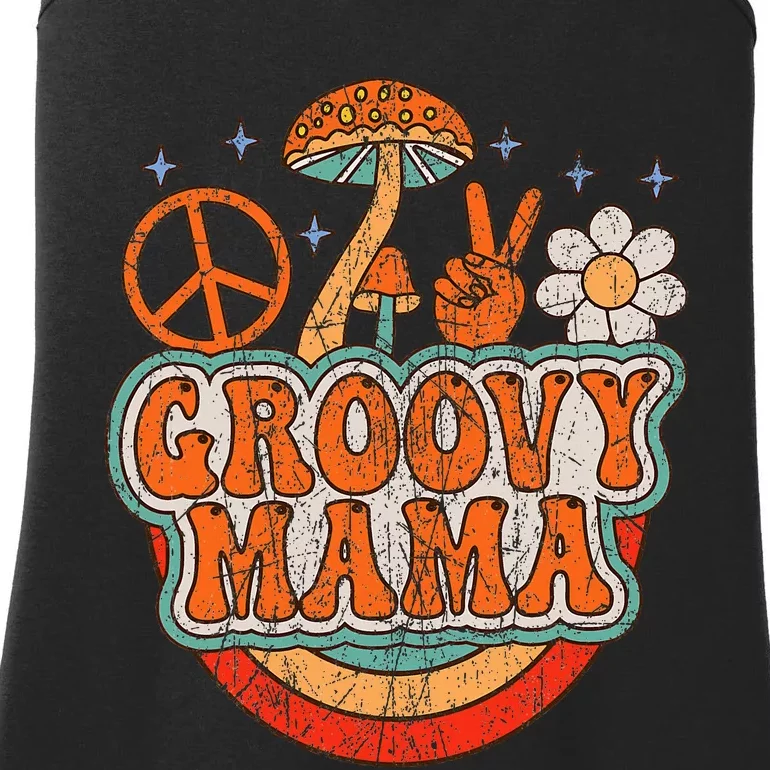 Groovy Mama 70s Aesthetic Nostalgia 1970S Retro Mom Ladies Essential Tank