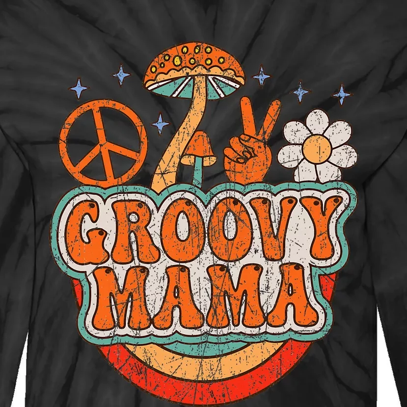 Groovy Mama 70s Aesthetic Nostalgia 1970S Retro Mom Tie-Dye Long Sleeve Shirt