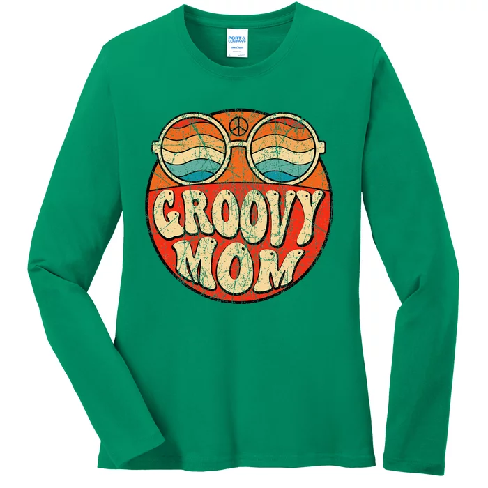 Groovy Mom 70s Aesthetic Nostalgia 1970S Ladies Long Sleeve Shirt