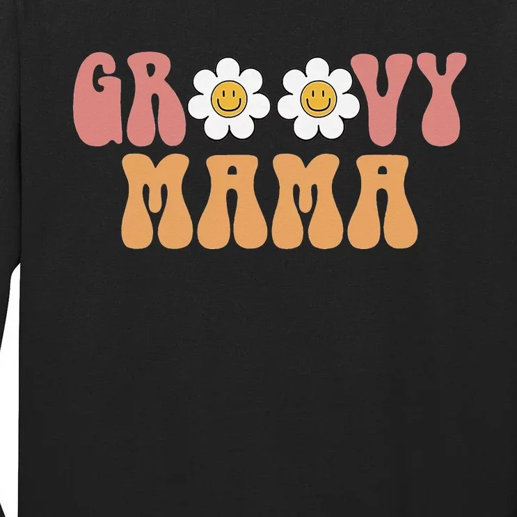 Groovy Mama 70s Aesthetic Design Tall Long Sleeve T-Shirt