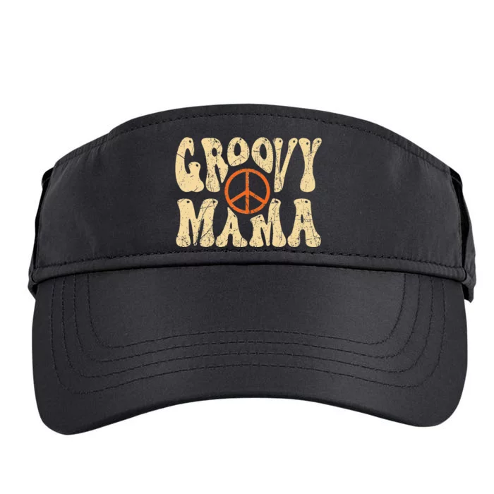 Groovy Mama 70s Aesthetic Nostalgia 1970's Retro Mom Adult Drive Performance Visor