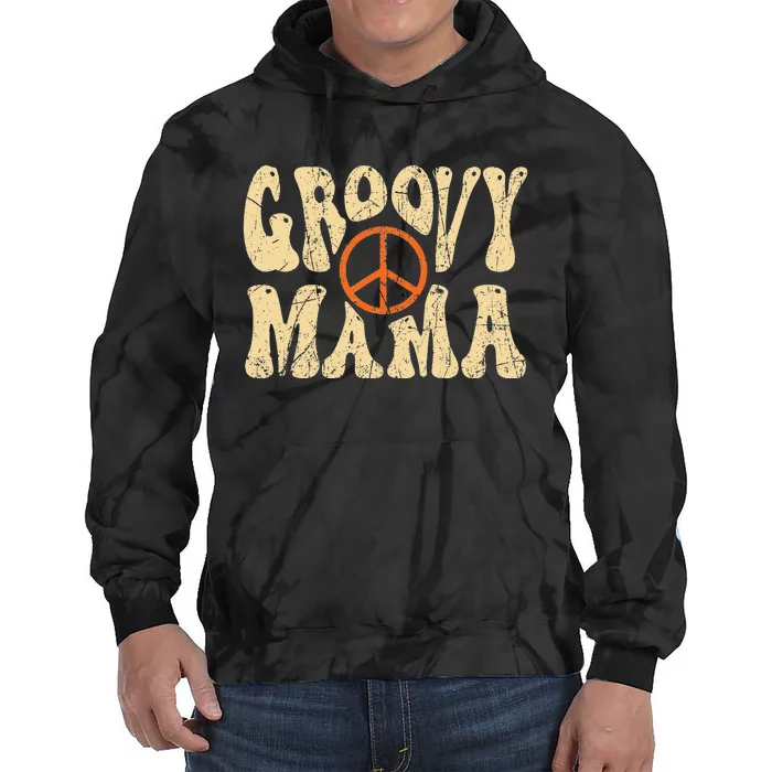 Groovy Mama 70s Aesthetic Nostalgia 1970's Retro Mom Tie Dye Hoodie