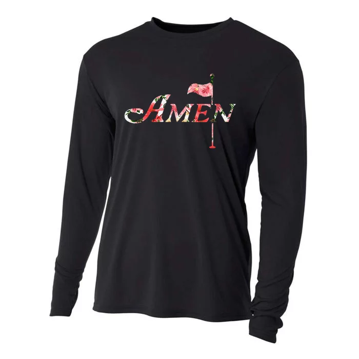 Golf Masters Amen Azalea Cooling Performance Long Sleeve Crew