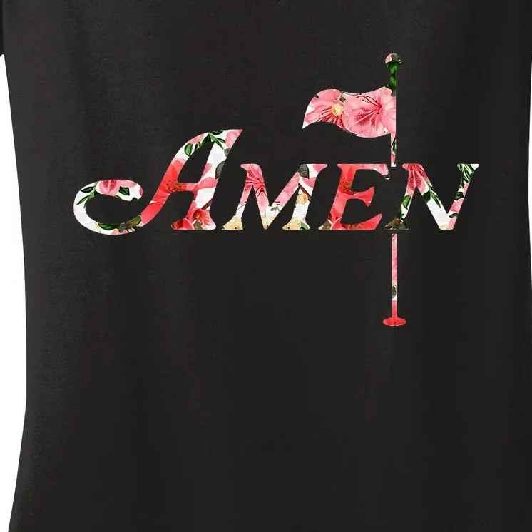 Golf Masters Amen Azalea Women's V-Neck T-Shirt