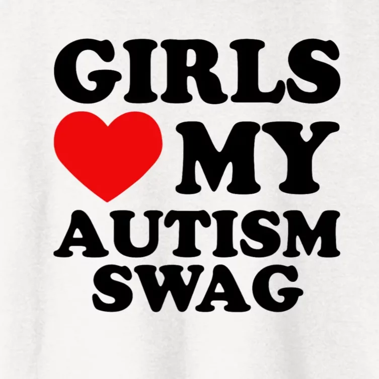 GirlsLove My Autism Swag Funny Autistic Boy Gifts Awareness Women's Crop Top Tee