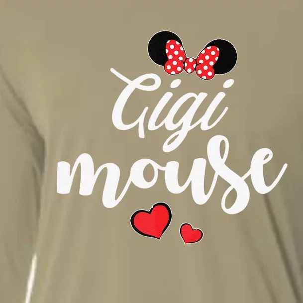 Gigi Mouse And Gigi Mouse Heart Funny Mother's Day Cooling Performance Long Sleeve Crew