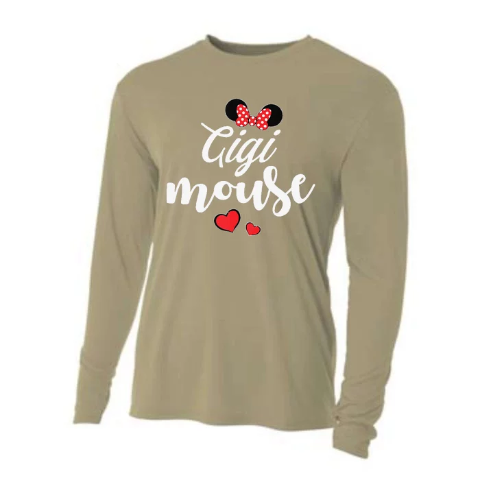 Gigi Mouse And Gigi Mouse Heart Funny Mother's Day Cooling Performance Long Sleeve Crew