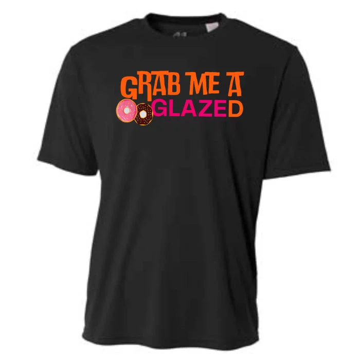 Grab Me A Glazed Funny Doughnut Cooling Performance Crew T-Shirt