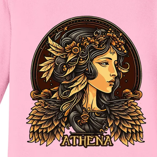 Greek Mythology Ancient Goddess Athena Olympian Deity Baby Long Sleeve Bodysuit