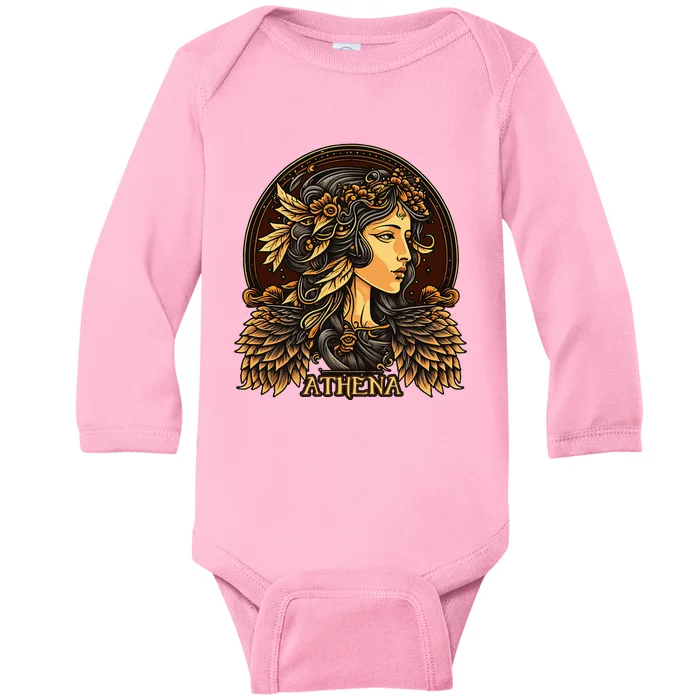 Greek Mythology Ancient Goddess Athena Olympian Deity Baby Long Sleeve Bodysuit