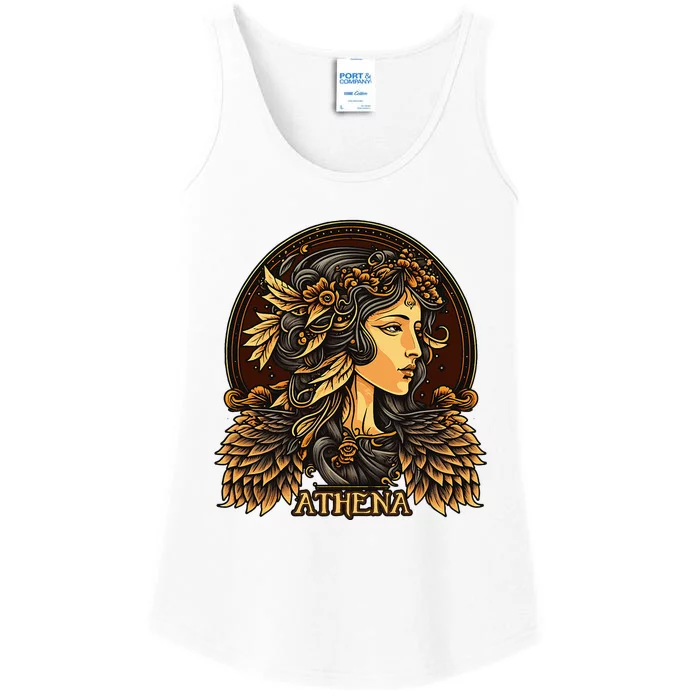 Greek Mythology Ancient Goddess Athena Olympian Deity Ladies Essential Tank