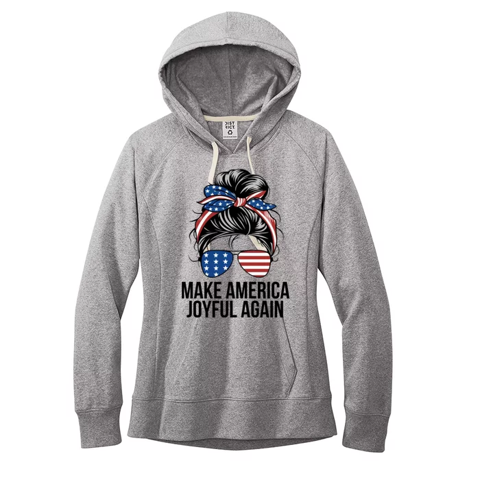 Girl Make America Joyful Again Kamala Harris Tim Walz Waltz 2024 Joyful Warriors Women's Fleece Hoodie