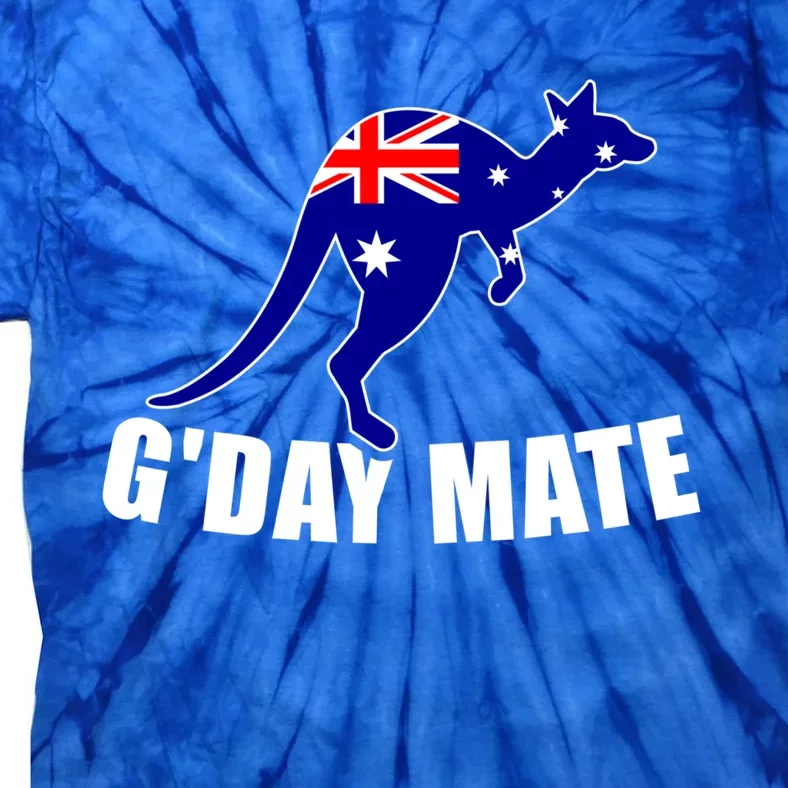 G'day Mate Australia Flag Kangaroo Meaningful Gift Tie-Dye T-Shirt