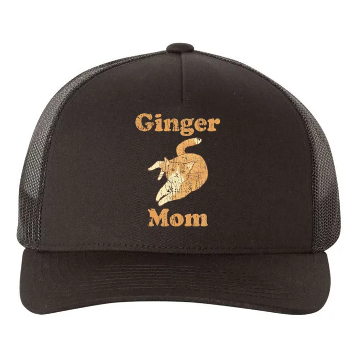 Ginger Mom Adorable Cat Feline Lover Cat Mom Yupoong Adult 5-Panel Trucker Hat