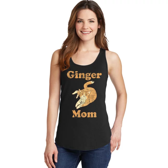 Ginger Mom Adorable Cat Feline Lover Cat Mom Ladies Essential Tank