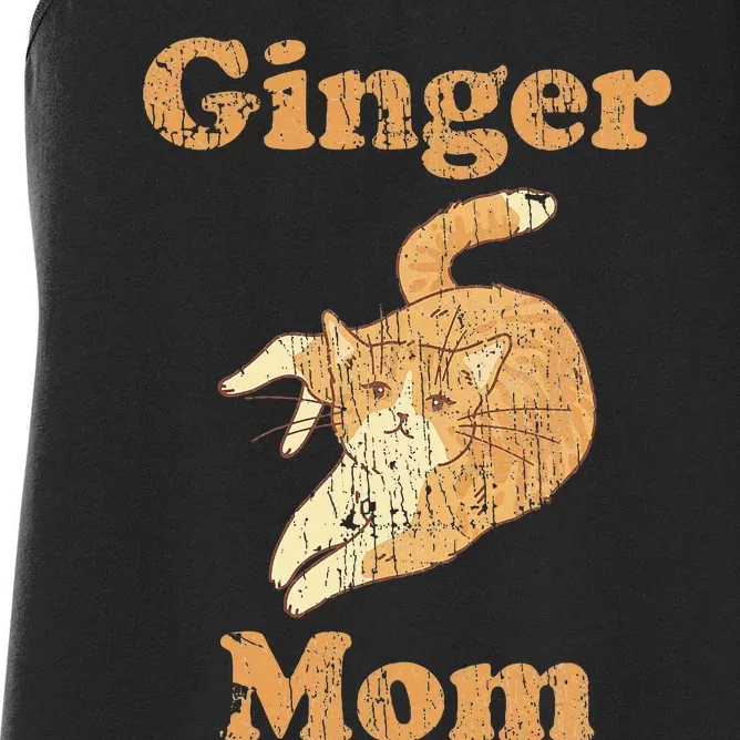 Ginger Mom Adorable Cat Feline Lover Cat Mom Women's Racerback Tank