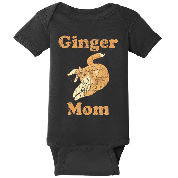 Ginger Mom Adorable Cat Feline Lover Cat Mom Baby Bodysuit