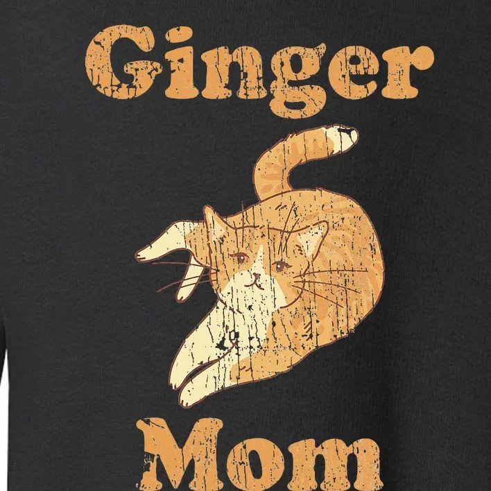 Ginger Mom Adorable Cat Feline Lover Cat Mom Toddler Sweatshirt