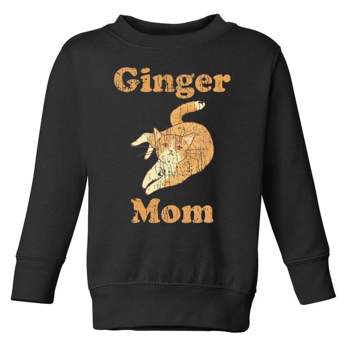 Ginger Mom Adorable Cat Feline Lover Cat Mom Toddler Sweatshirt