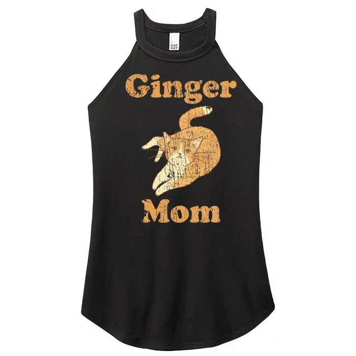 Ginger Mom Adorable Cat Feline Lover Cat Mom Women’s Perfect Tri Rocker Tank