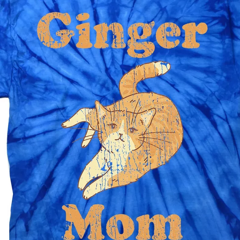 Ginger Mom Adorable Cat Feline Lover Tie-Dye T-Shirt