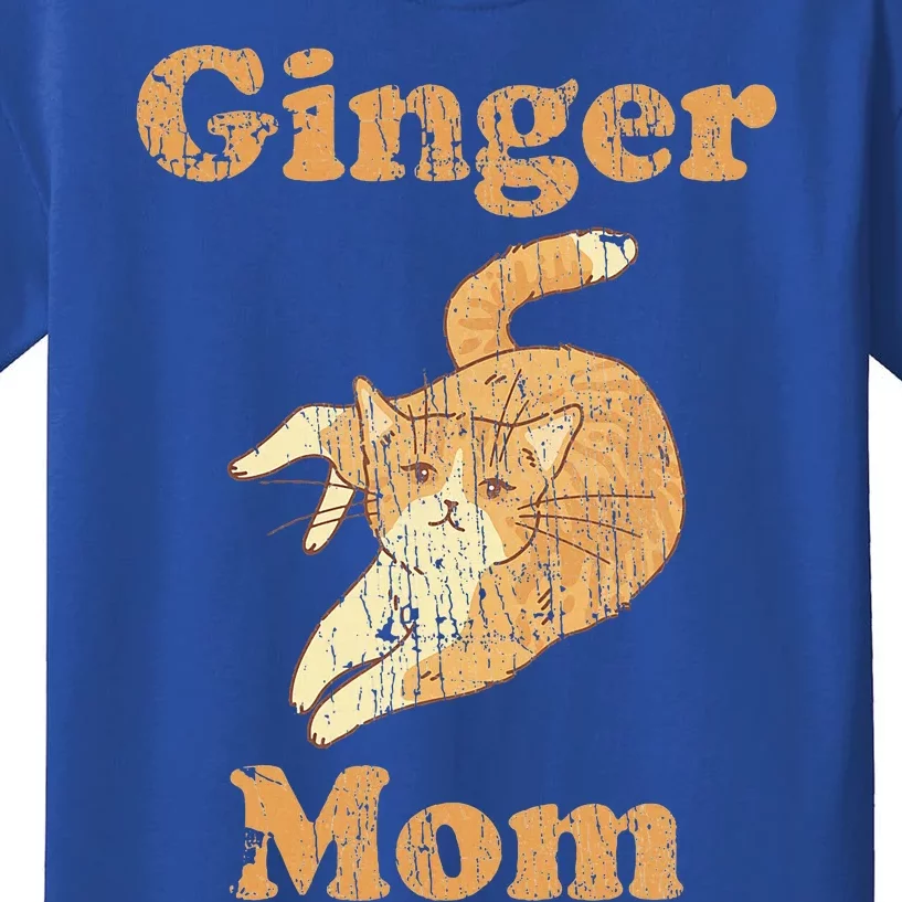 Ginger Mom Adorable Cat Feline Lover Kids T-Shirt