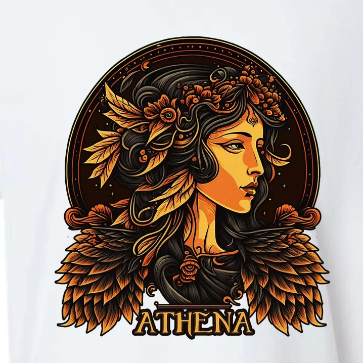 Greek Mythology Ancient Goddess Athena Olympian Deity Sueded Cloud Jersey T-Shirt