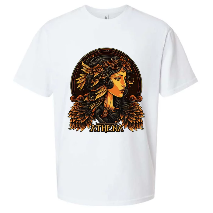 Greek Mythology Ancient Goddess Athena Olympian Deity Sueded Cloud Jersey T-Shirt