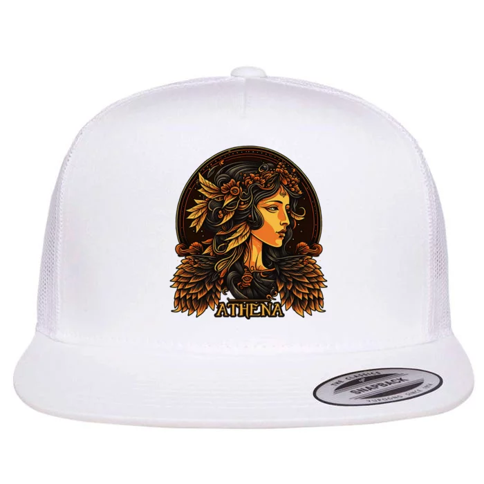 Greek Mythology Ancient Goddess Athena Olympian Deity Flat Bill Trucker Hat