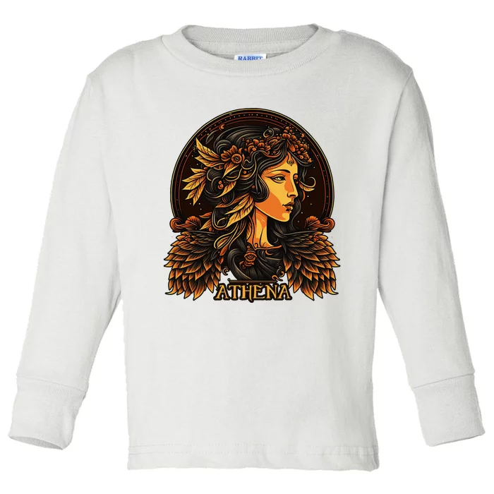 Greek Mythology Ancient Goddess Athena Olympian Deity Toddler Long Sleeve Shirt