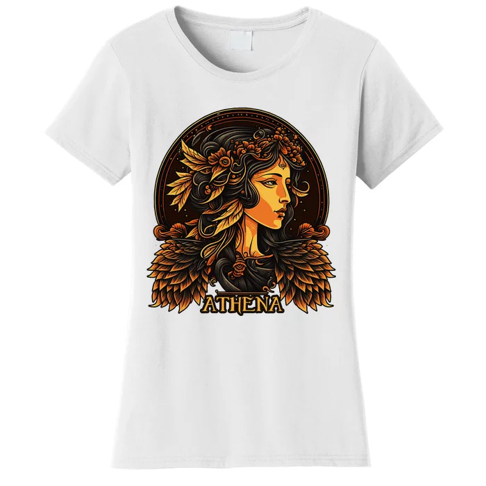 Greek Mythology Ancient Goddess Athena Olympian Deity Women's T-Shirt