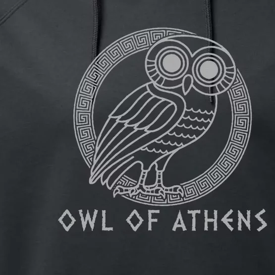 Greek Mythology Athena Owl Of Athens Performance Fleece Hoodie