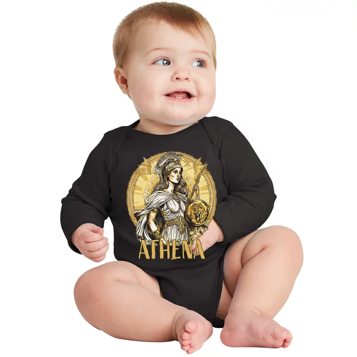 Greek Mythology Athena The Goddess Of Wisdom And War Baby Long Sleeve Bodysuit