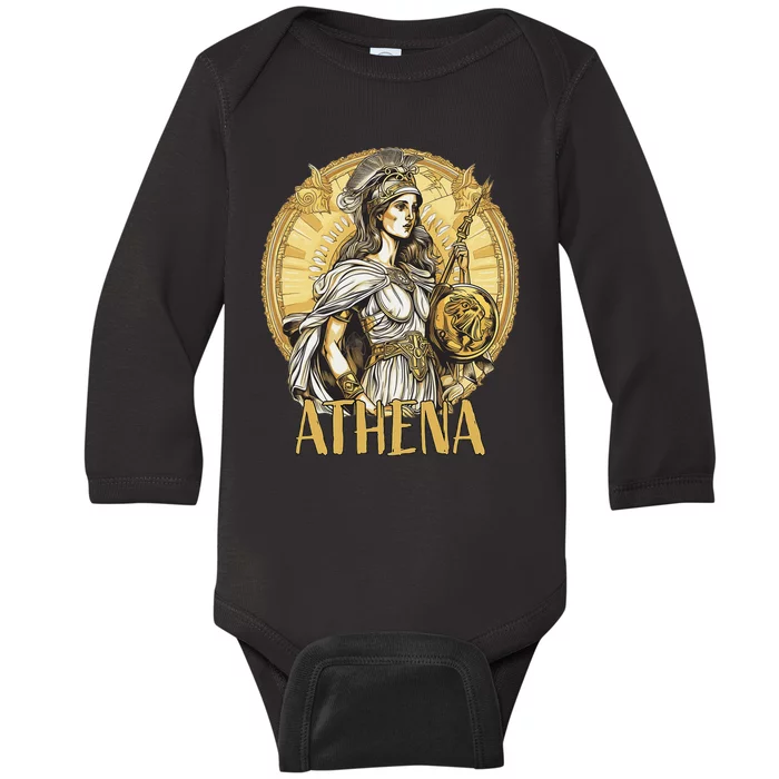 Greek Mythology Athena The Goddess Of Wisdom And War Baby Long Sleeve Bodysuit