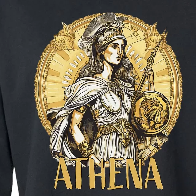 Greek Mythology Athena The Goddess Of Wisdom And War Cropped Pullover Crew